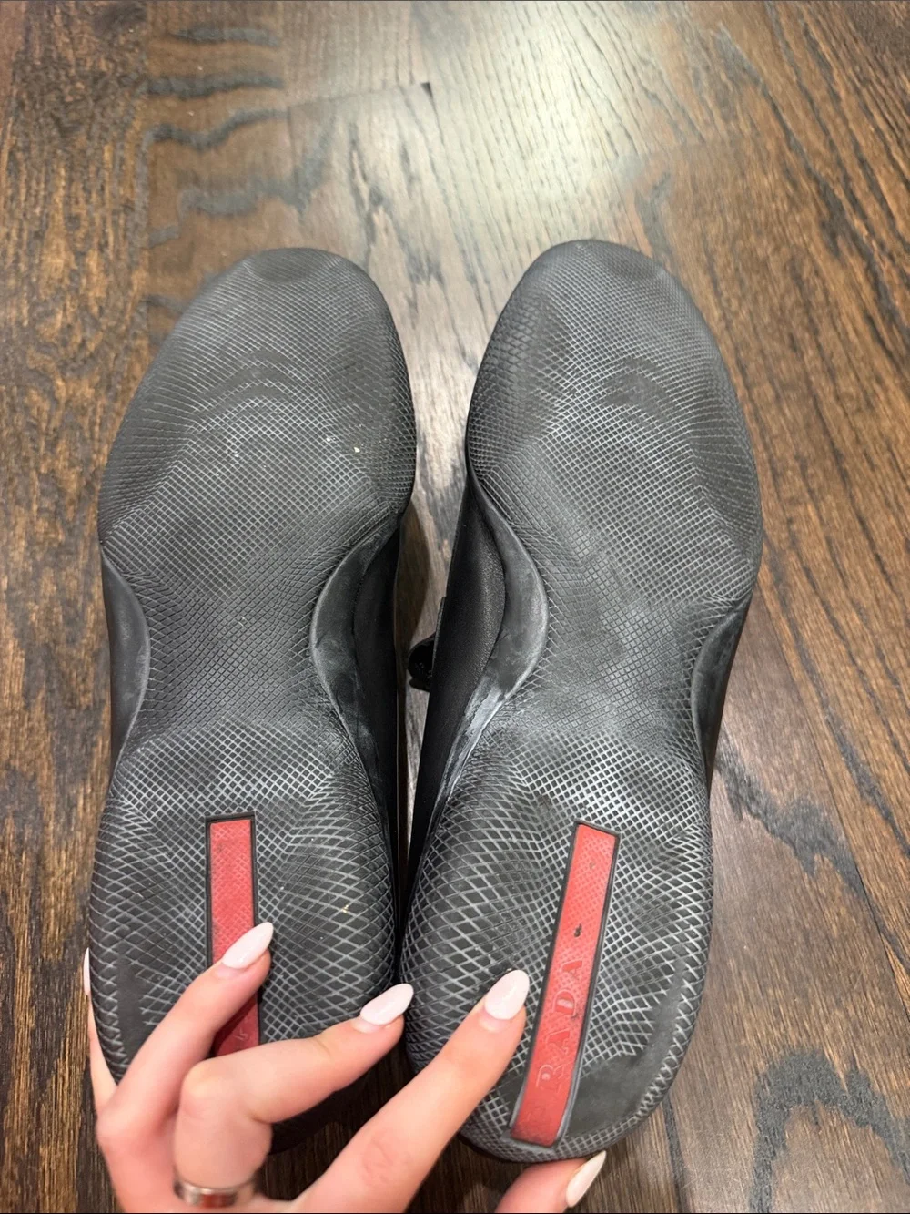 Men’s Prada Rossa Black Leather Venetian Loafers